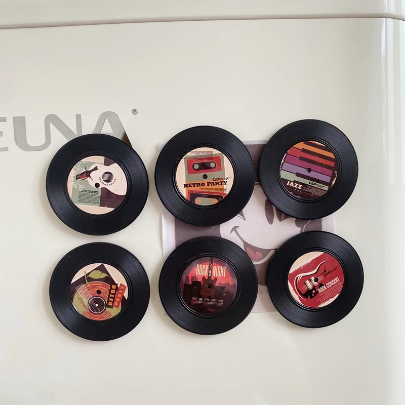 Vinyl record refrigerator magnet Nostalgic retro style home decoration magnet Korea popular refrigerator magnet