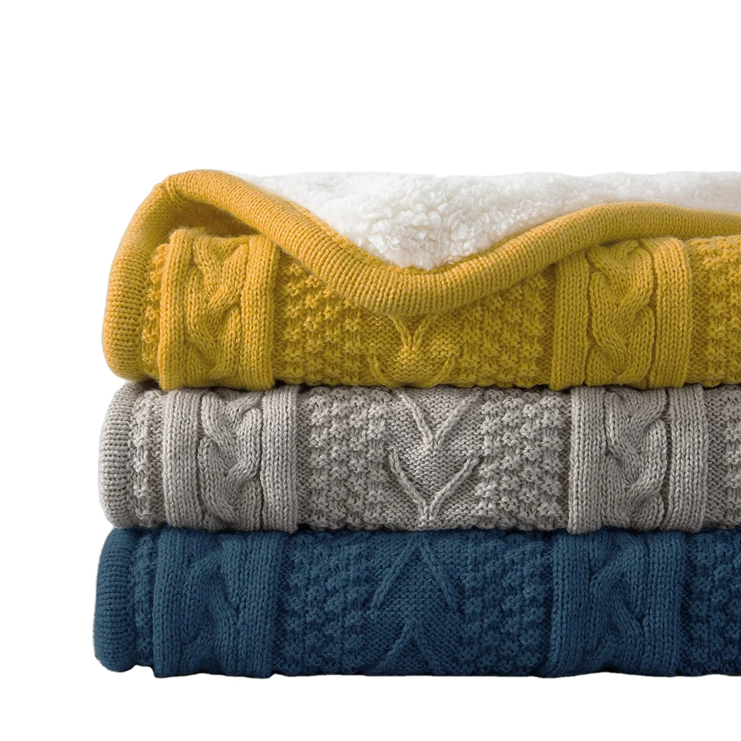 Очень мягкое и толстое теплое зимнее одеяло для дивана декоративное вязаное