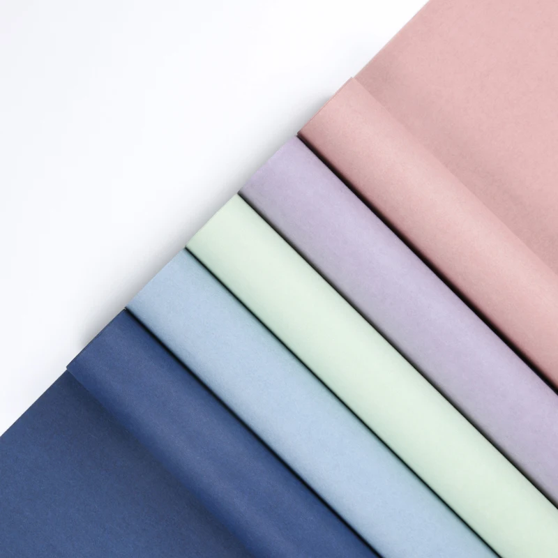 Custom logo korean flower wrapping paper vintage solid color flower packaging paper