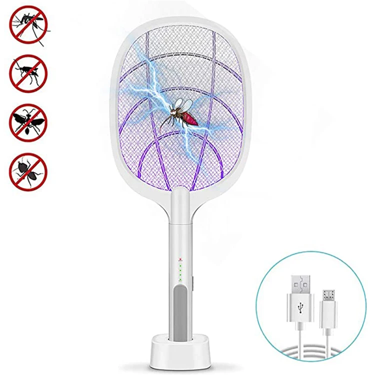 
New Type Effective Multifunction Insect Killer Bulb Electric Handheld Electronic Mosquito Killer Racket 