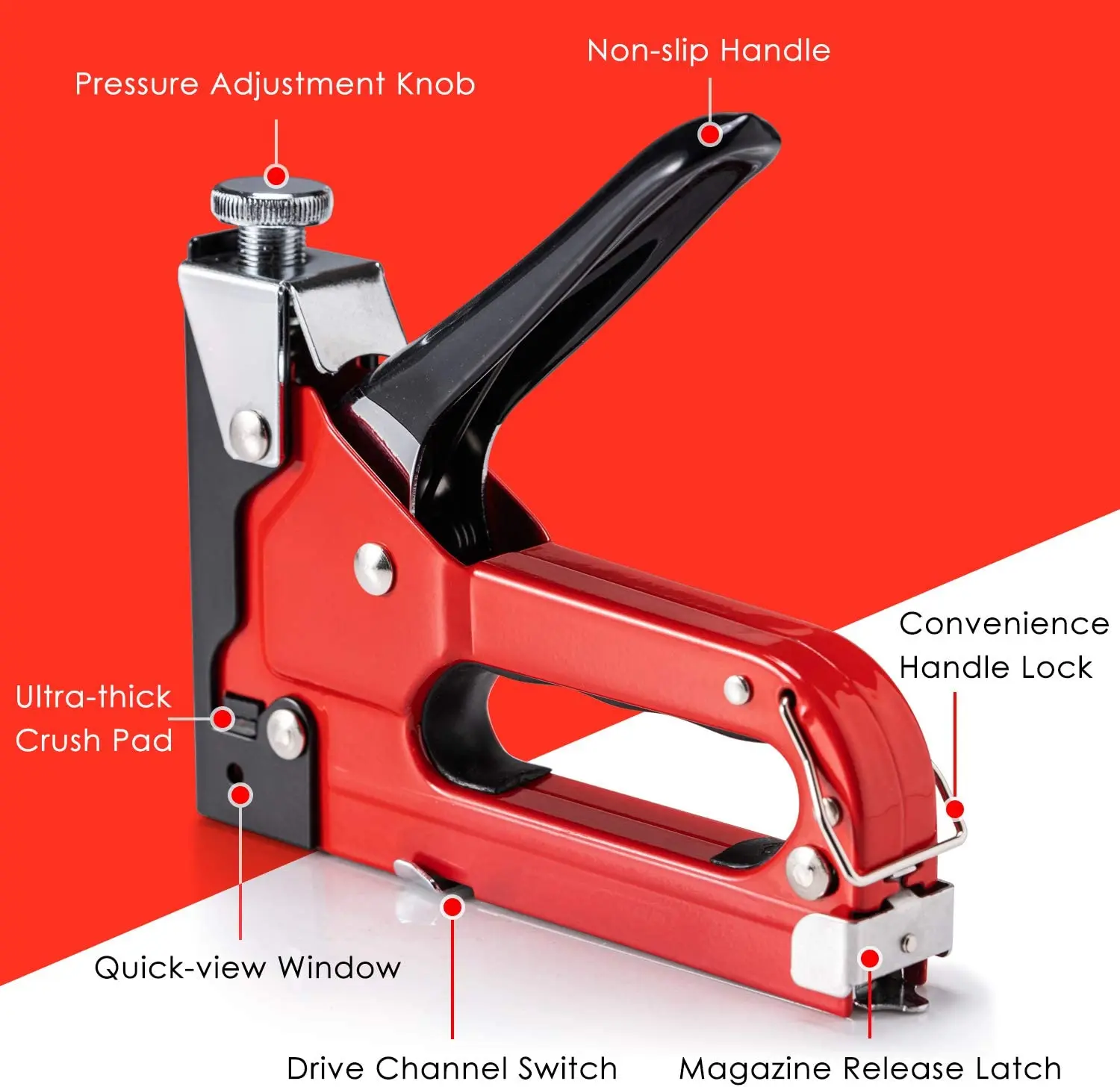 Heavy Duty 3 in 1 good quality Manual Adjustable 4-14MM U-Shape Staple Gun
