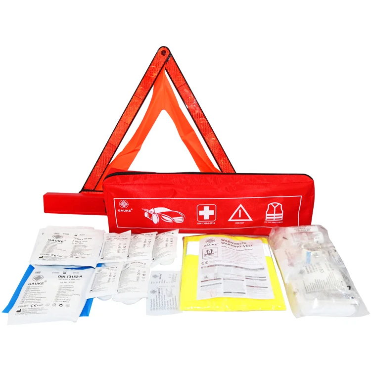 Kombi 3 in 1 Kit Medical Box First-aid Devices High Quality PP Box DIN 13164 - 2014 First Aid Kit for Auto Healthcare Equipment