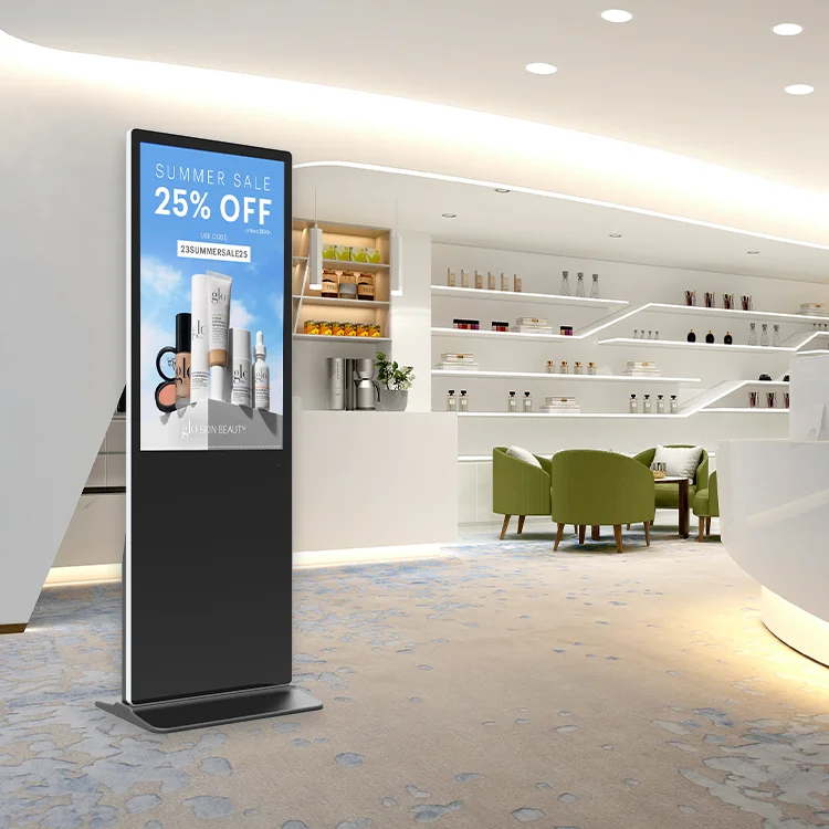 43/49/55/65/75/86/100 inch indoor/outdoor 4k touch screen led/lcd panel display android totem advertising digital signage kiosk