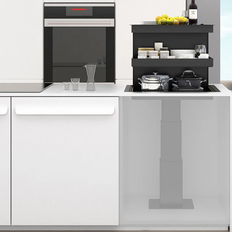 New kitchen Automatic cabinet voice control lifting wall cabinet electric lift pull basket