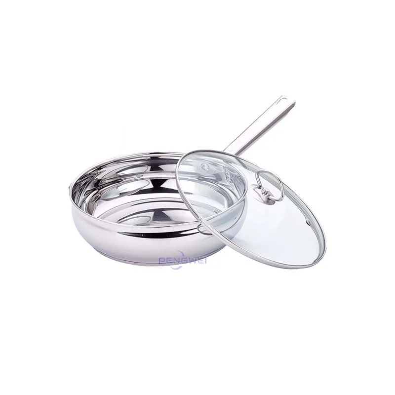 Pengwei Manufacturer Round Commerical Food Warmer Set pot and pan non-stick With Glass Lid