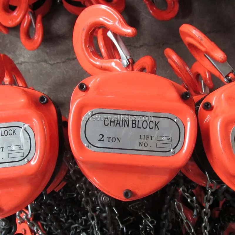 Manual chain block HUTZ 2 ton CE approved triangle head chain pulley block CB20V2-04 industrial lifting hand hoist