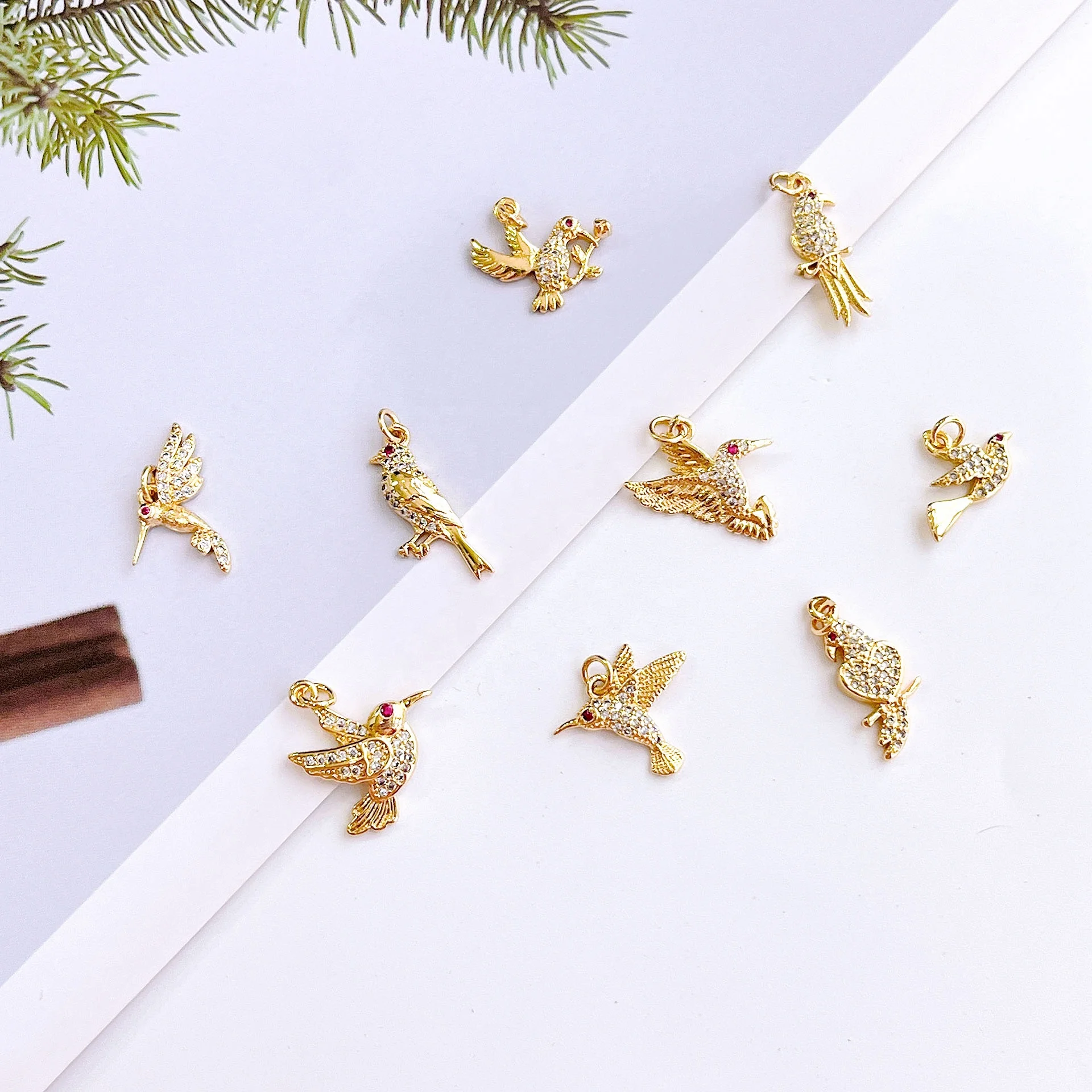 Elegant Gold Plated Necklaces 18K Owl Charms For Jewelry Making Women Accessories