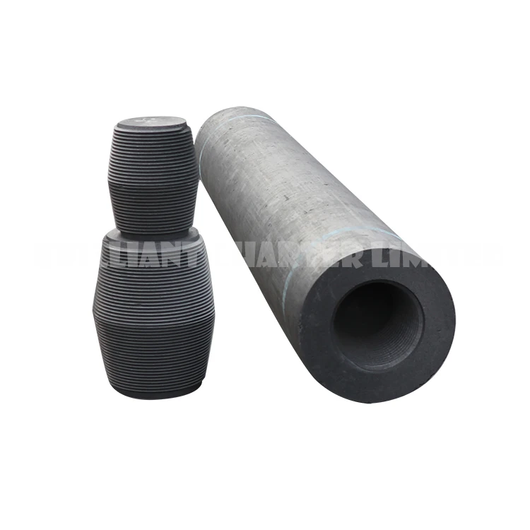 China Factory SHP 450-500 graphite electrode with nipple 4tpi 4tpil for arc furnace for electronics graphite scrap