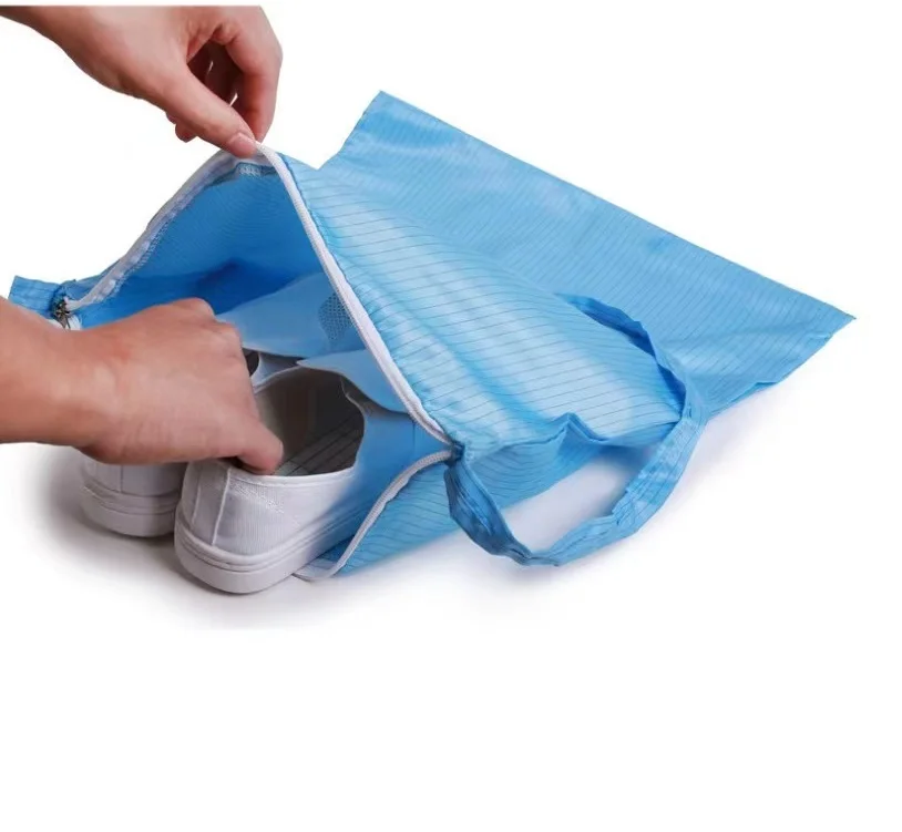 Фабричная цена синяя антистатическая ткань без ворса сумка для одежды ESD трехслойная