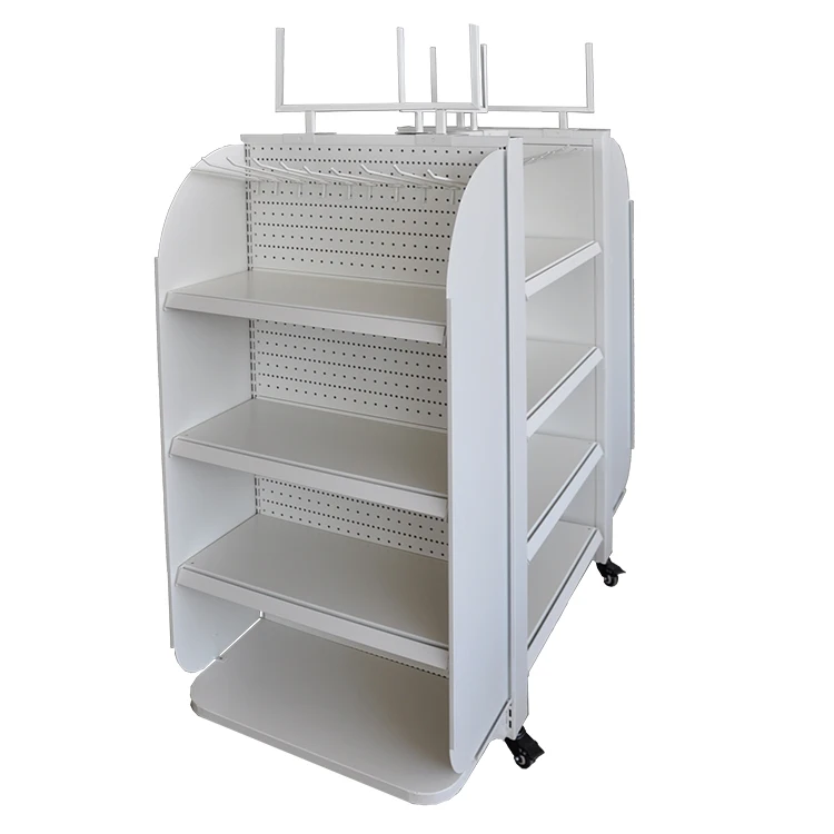 Розничное оборудование, порошковое покрытие, гондолы, продуктовый супермаркет, белые декоративные полки для фруктов на продажу