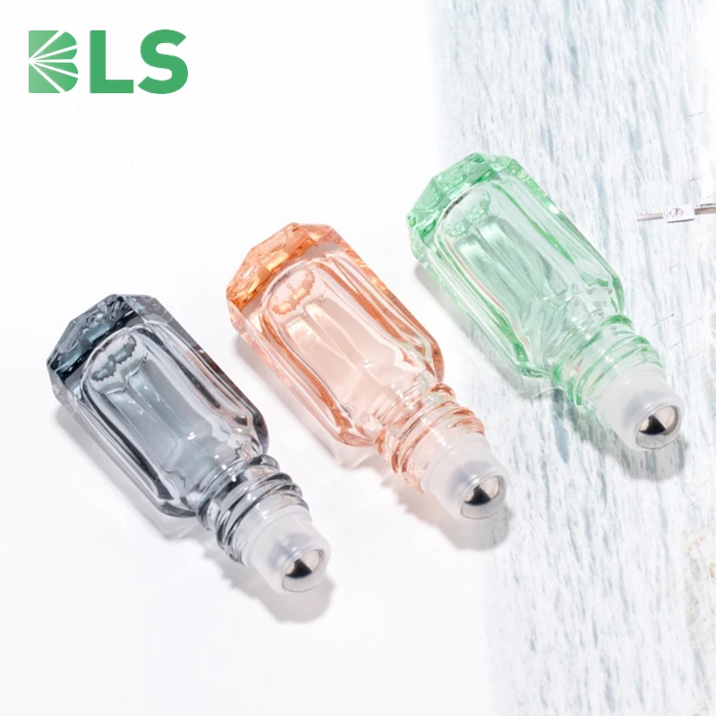New Product 3ml 6ml 10ml 12ml Essential Oil Container Colour Clear Roll On Glass Bottle With Stainless Steel Roller Balls