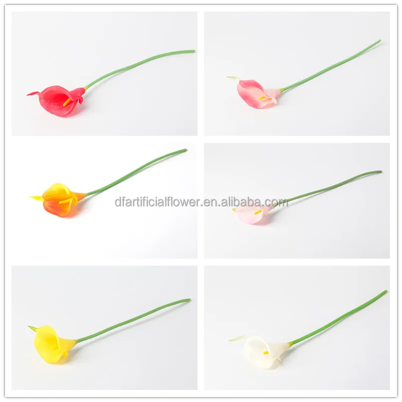 Duofu Gold Supplier Real Touch Calla Lily Wedding Bouquet Wholesale Artificial Bouquet  calla lily silk flowers
