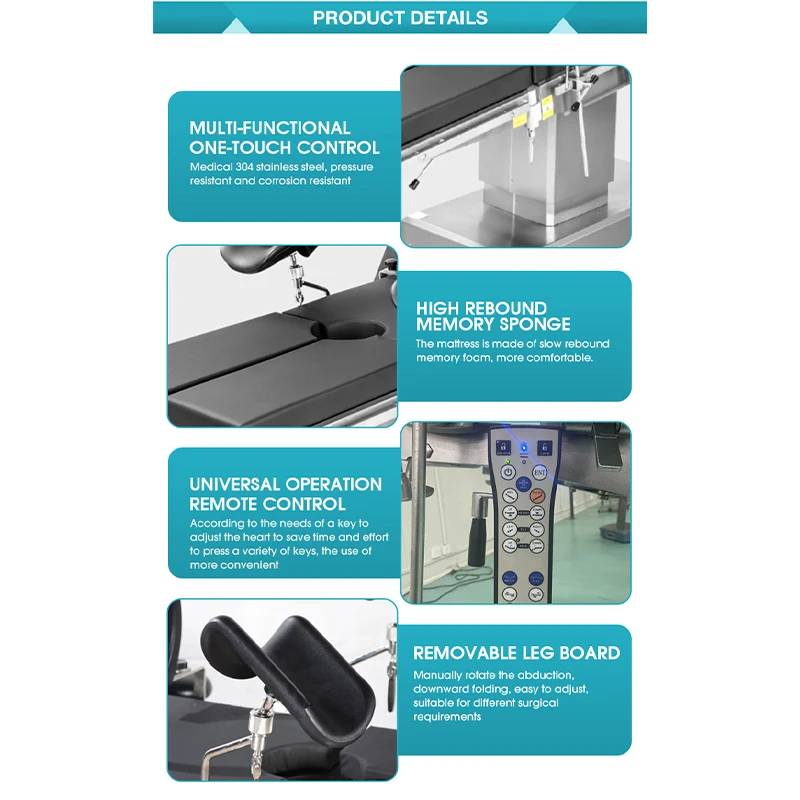 Latest Technology Electrical-Hydraulic Operating Table Hospital Equipment Operating Table