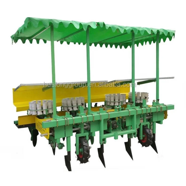 tabacco transplaner paper pot transplanter multi-row multi-function transplanter with rotary tillage ridging drip irrigation