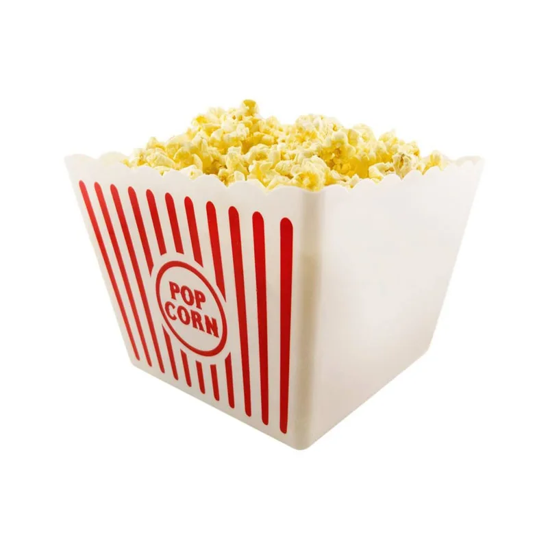 Popcorn Containers Reusable Cardboard Bucket Classic Popcorn Cups Cute Paper Popcorn Bags for Fried Food Bucket