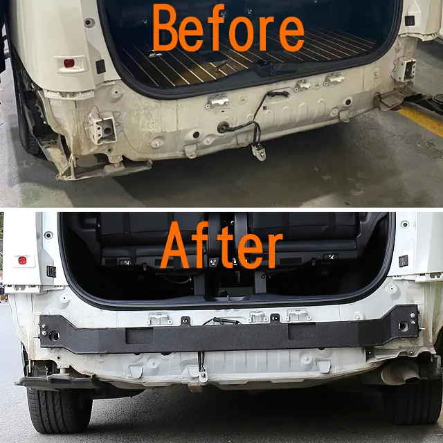 Modification of REAR Bumper anti-collision steel beam for 30 series Alphard Vellfire & Lexus LM