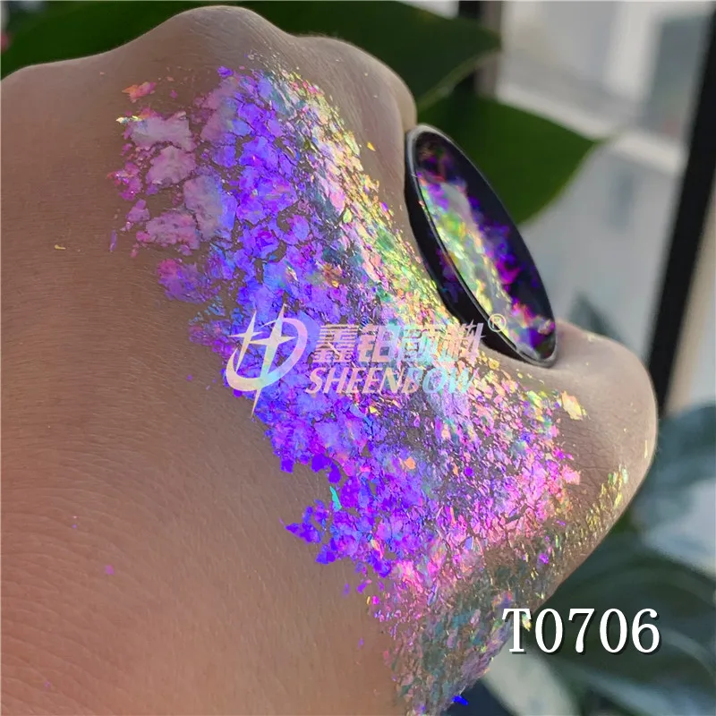 Sheenbow меняющие цвет прозрачные хлопья хамелеон