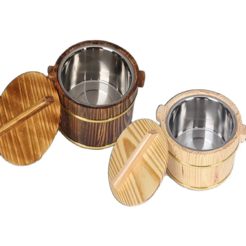 Keep Ice Frozen Longer Large Wine Ice Bucket Party Cocktail Bar Chilling Champagne Double-Wall Insulated Ice Bucket with Lid