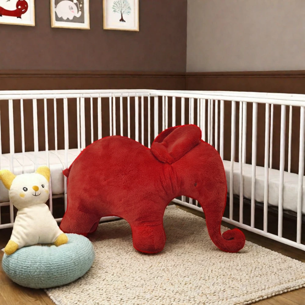 Large Cute Red Bear Stuffed Toy Soft Cotton Anti-Lost Animal Toy for Babies PP Cotton Filling Warm Budget-Friendly Gift AZO Free