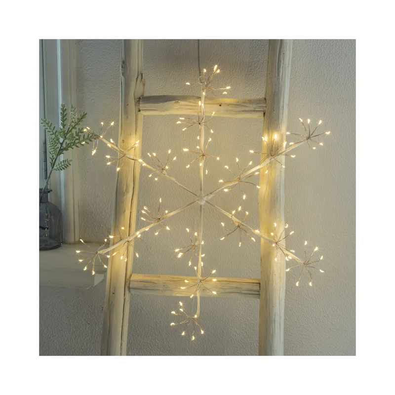 New China Manufacturers Sell Warm Whitesnowflake Firework Shape String Lights