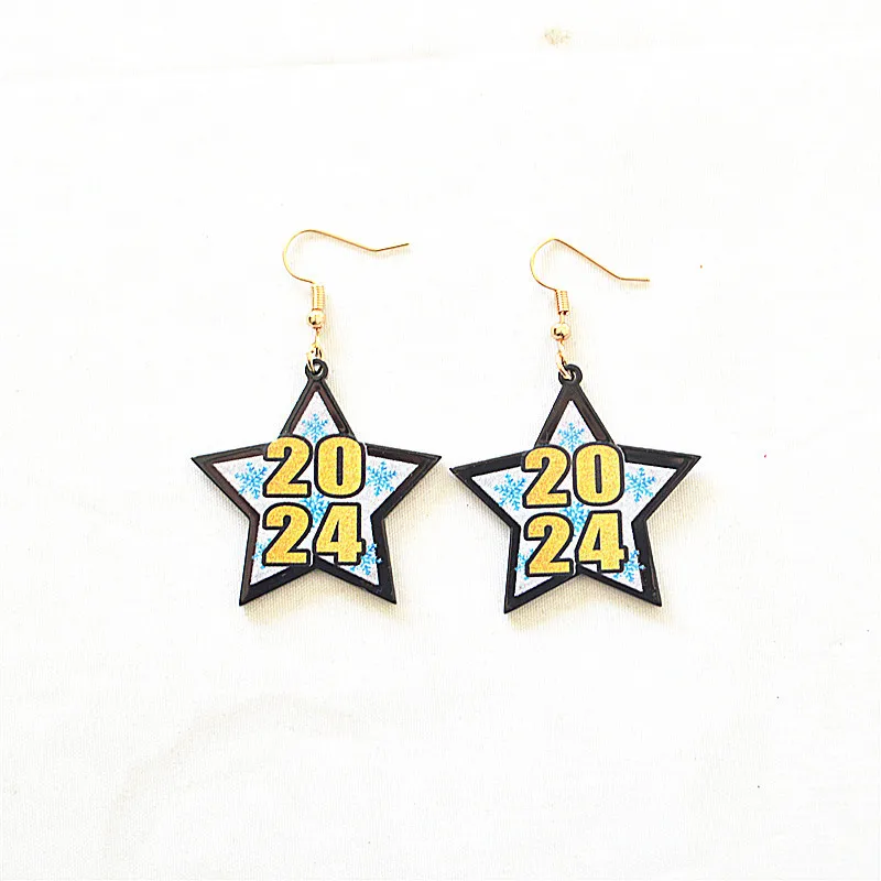 2024 New Design Acrylic Charm Dangle Stud Earrings Girls Jewelry