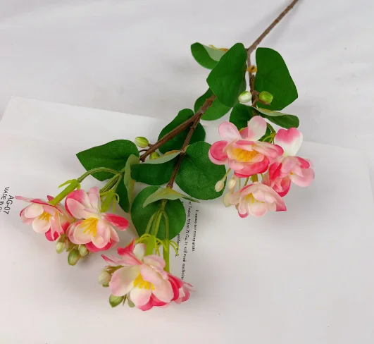 J-07052 Best Seller Artificial Jasmine silk  Small  Bundle Flowers Lotus Green Plant  Decorative Flowers