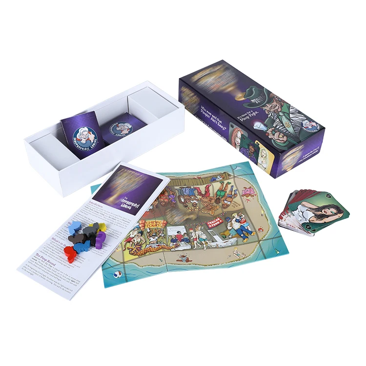 Custom BoardGames Cardboard Box Print Indoors Play Games Party Kid Card Games Family Board Game