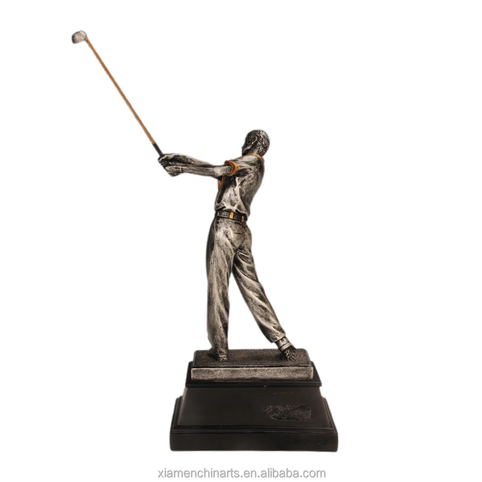 Polyresin golf awards trophy cup resin crafts sport man resin trophy
