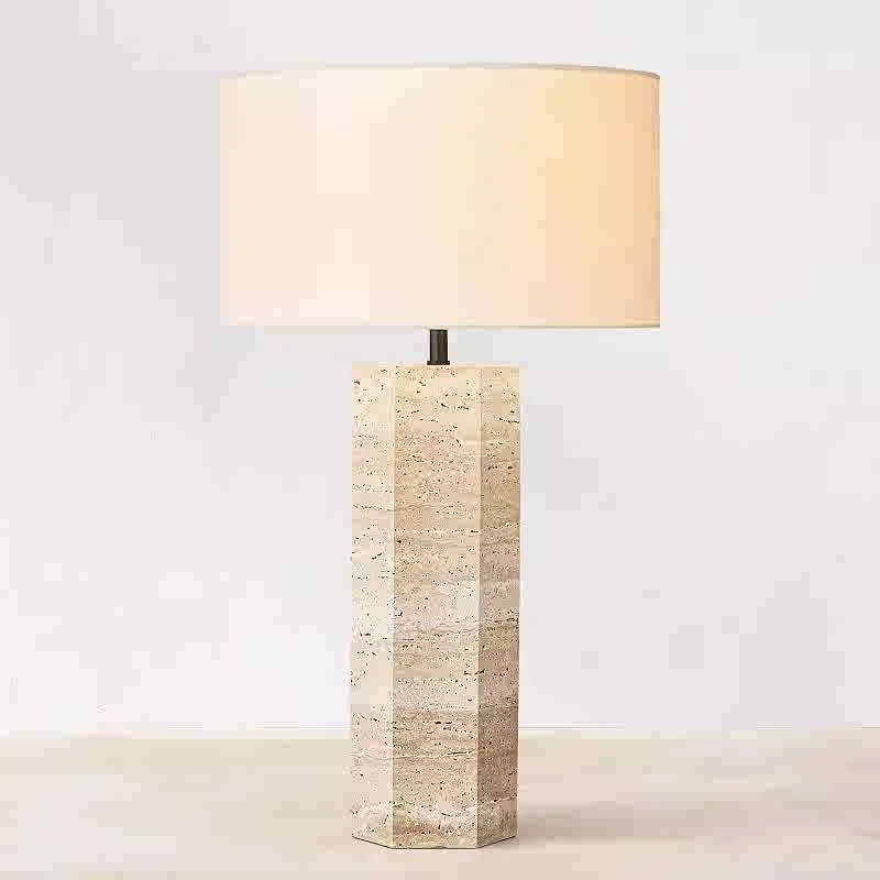 Best Selling Stone Lamps Home Decor Modern Luxury Lamp Marble travertine Table Lamp