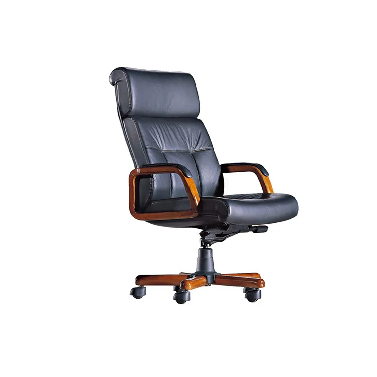 High-end quality luxury office chair Leather sofa chair with roller office furniture
