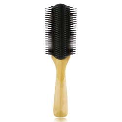 High Quality Hair Brush Private Label Wooden 9 Row Detachable Denman Styling Brush