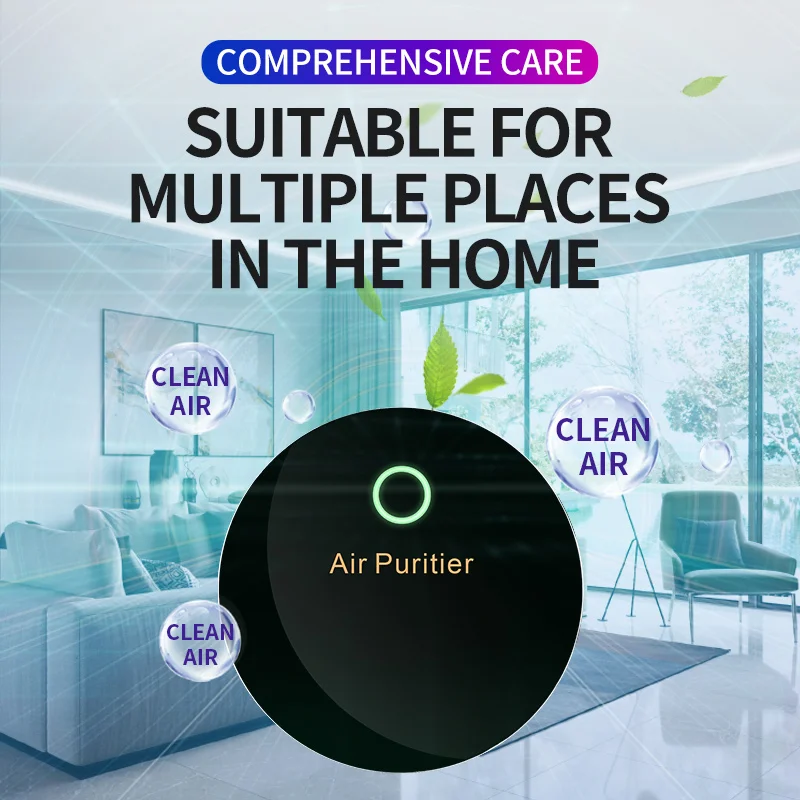 Portable Mini Air Purifier USB Type-C Plug-In smart effective odor smell air freshener for household, hotel, smoke, pet