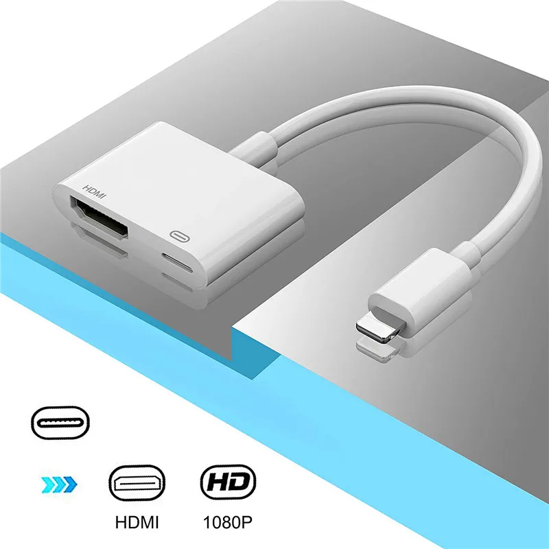 Адаптер HDMI для iPhone 1080P Цифровой AV адаптер синхронизация экран разъем с