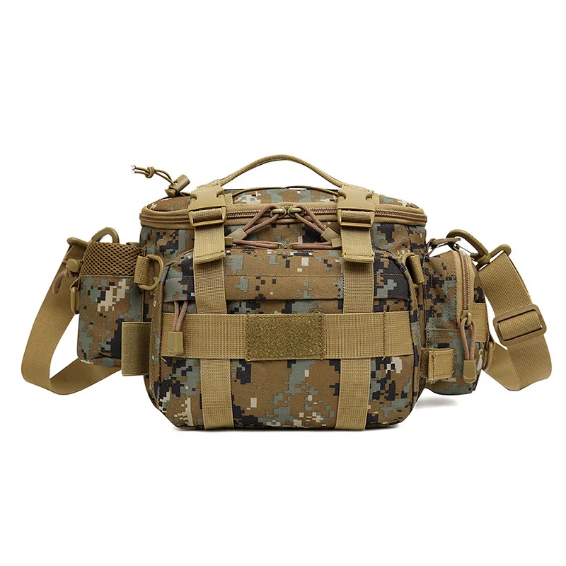 Многофункциональная сумка для рыболовных снастей нейлоновая Наплечная наживка рыбалки камуфляжная тактическая поясная