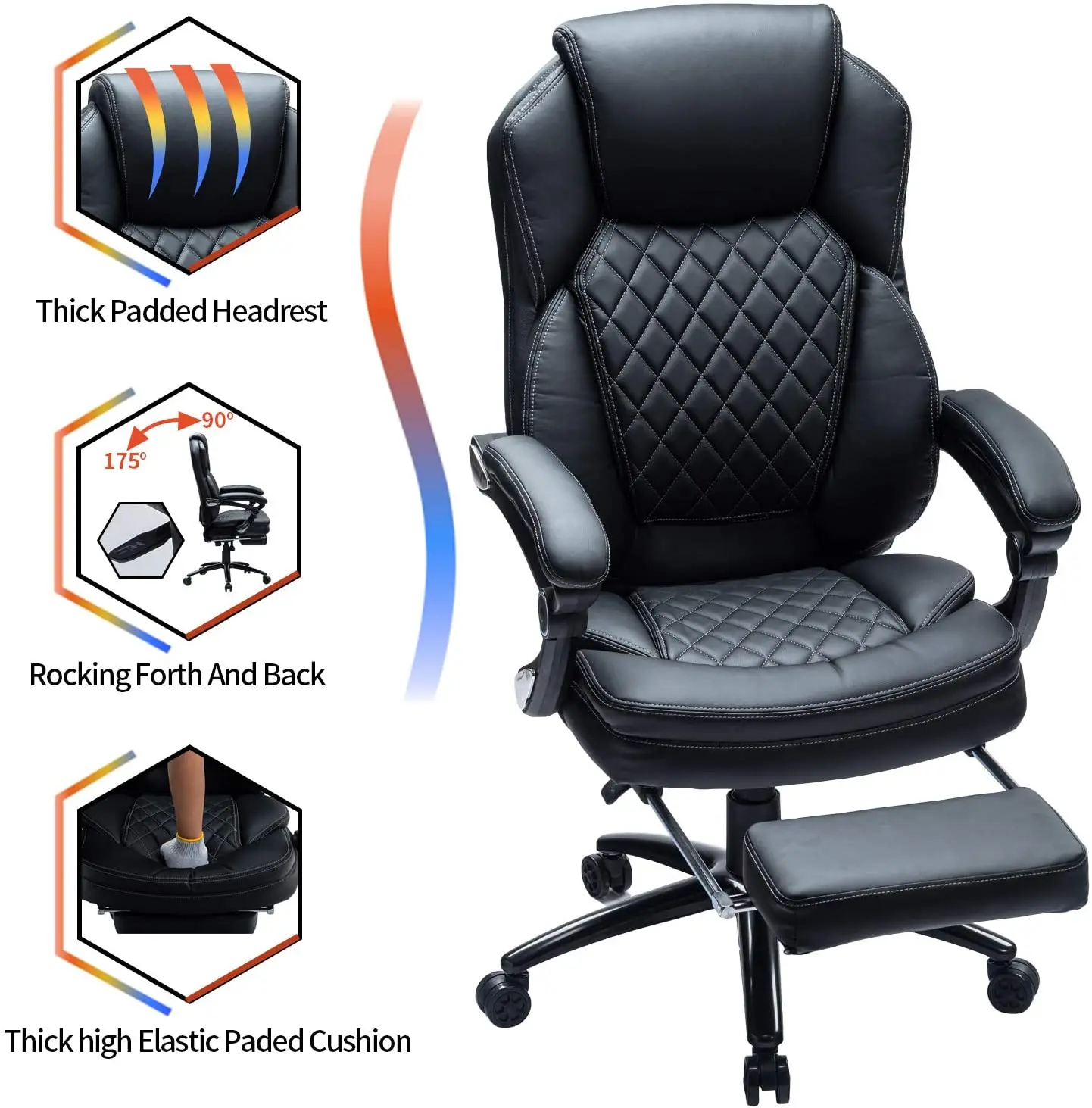 UE Wholesale Revolving Office Executive Chair Leather High Back