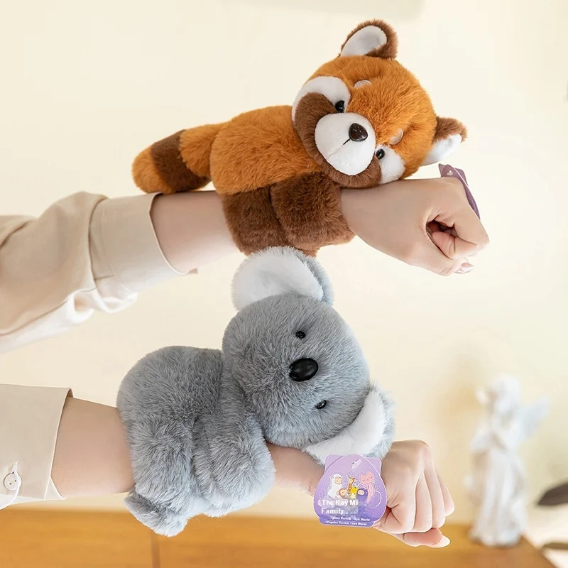 Унисекс плюшевый Маленький Енот и коала папа круглая мягкая игрушка вышитый подарок на день рождения детский браслет для вечеринок