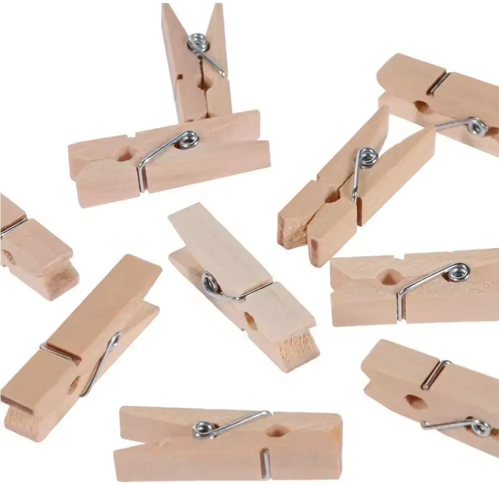 25mm / 35mm/45mm mini wooden peg/natural wood clothes pin clothespin/small photo wood clip