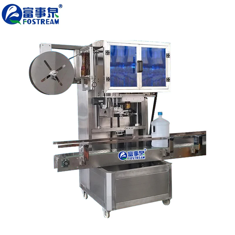 Fully Automatic 3 Liter To 20 Litre Big Bottle Mouth Neck Cap 5 Gallon Label Machine