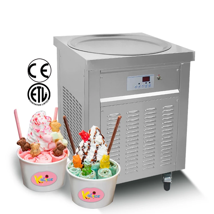 ETL 55cm round pan fried ice cream machine/fry ice cream machine/ice cream roll machine