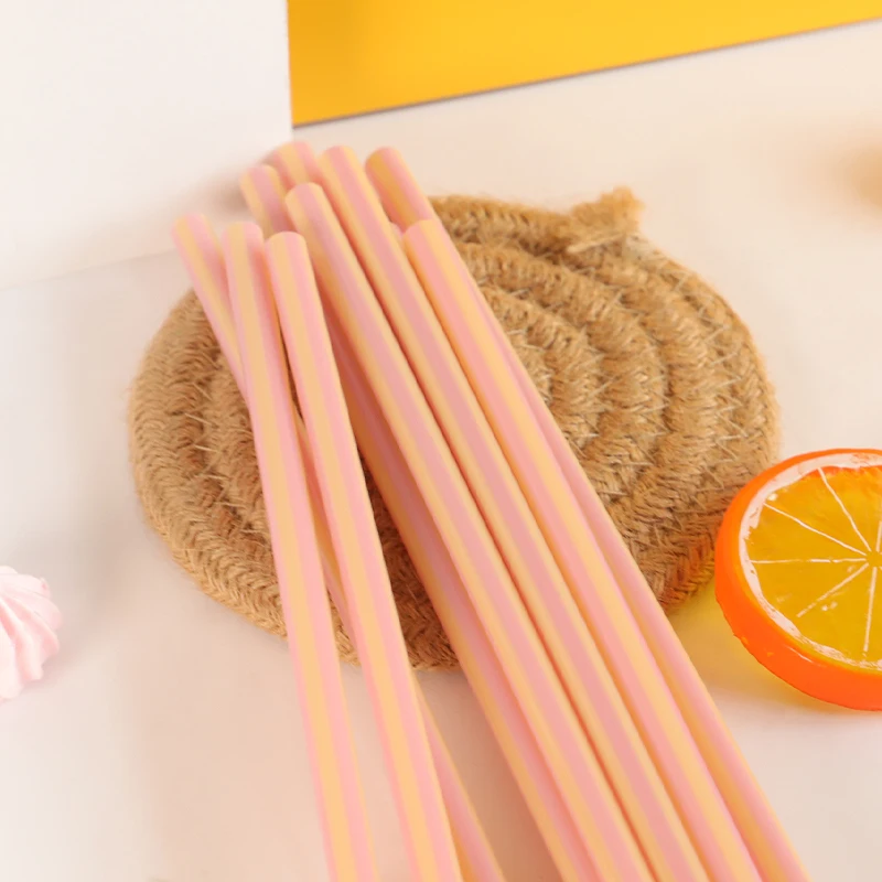 plastic 10mm reusable sucking straw, 40oz tumbler tritan straw,  stripes design on straw