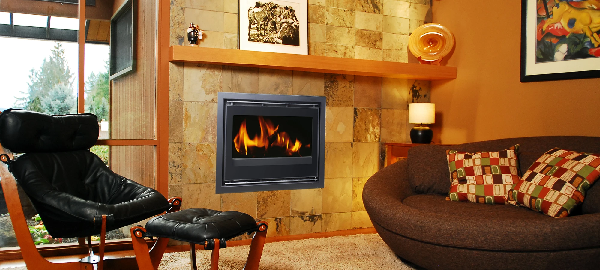 Modern Cassette  CL18  Wood-burning Stoves Wood Burning Room Fire Heaters Fireplace