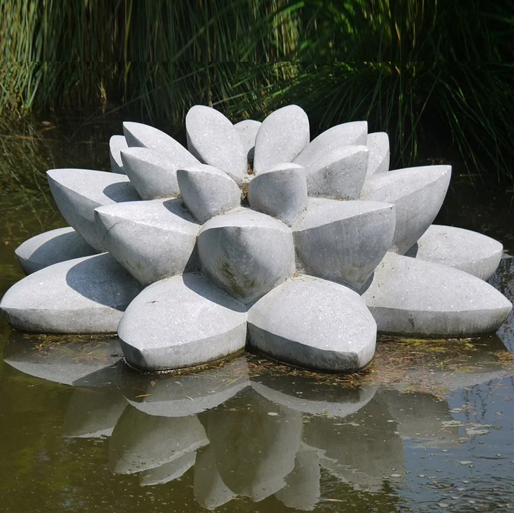 Natural Marble Stone Lotus Flower