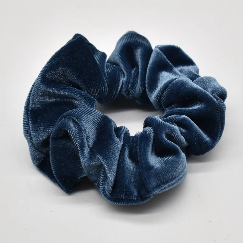 Фабричные тканевые тяжелые Бархатные эластичные резинки для волос, резинки для волос для девочек