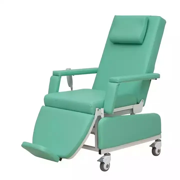 Advanced Electric Electric Blood Donation Chair Blood Donor Chair PVC Leather Dialysis Chair Manual Can Choose