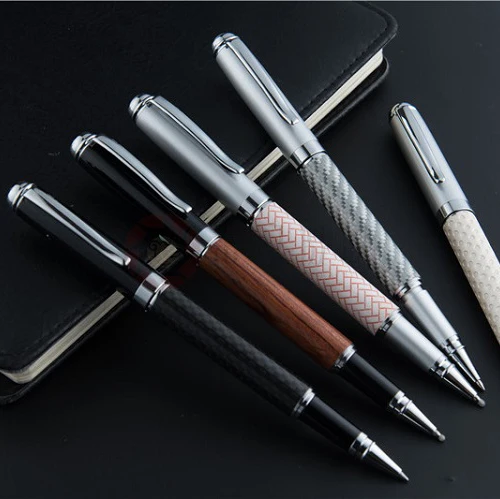 GemFully top 10 trending products 2024 wholesale Deluxe metal roller tip pen classic pu leather gift pen