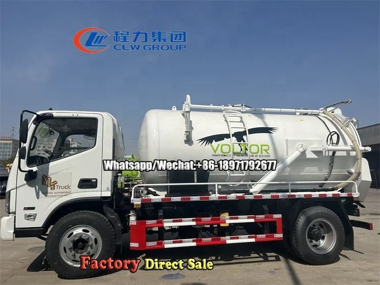 Factory Price Foton 4X2 6000Ltrs Waste Water Suction Tanker Truck Sewage Suction Truck For Sale