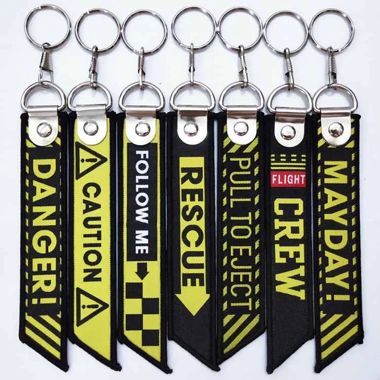 Embroidery Pattern Remove Pilot Before Flight Gifts Key Tag Key Chain for Motorcycles Scooters Cars Key