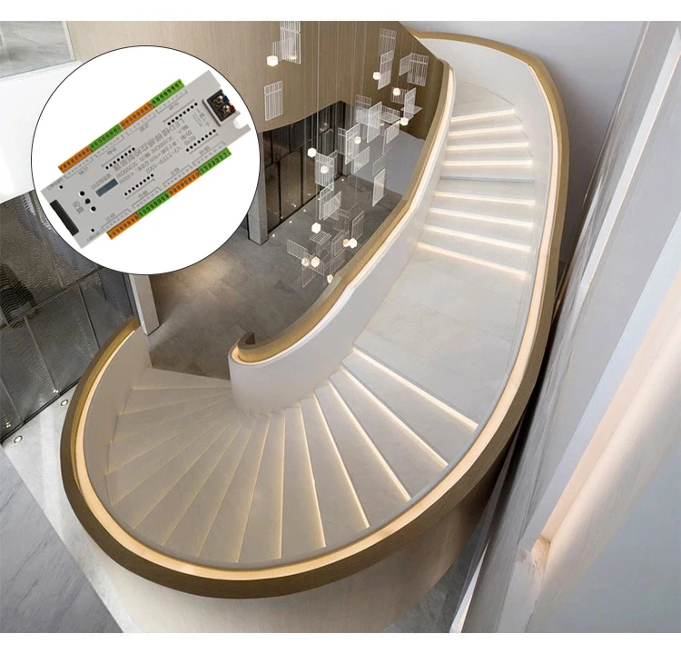 Smart Stairs led control system for stairway automatic step lights Human PIR sensor stair lighting controller with motion sensor