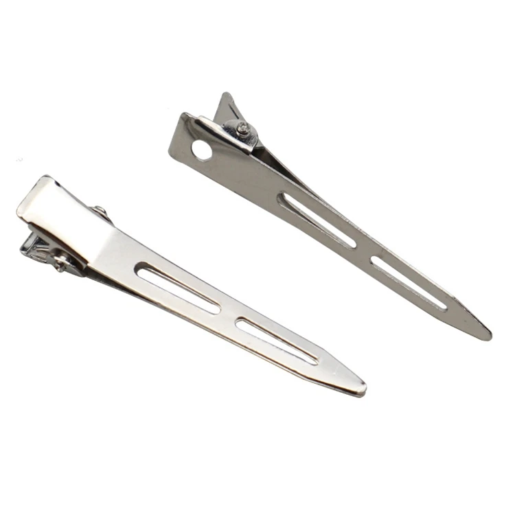 Factory direct sale Stainless steel positioned bangs clip make up crocodile clip accessory duck bill hair clip