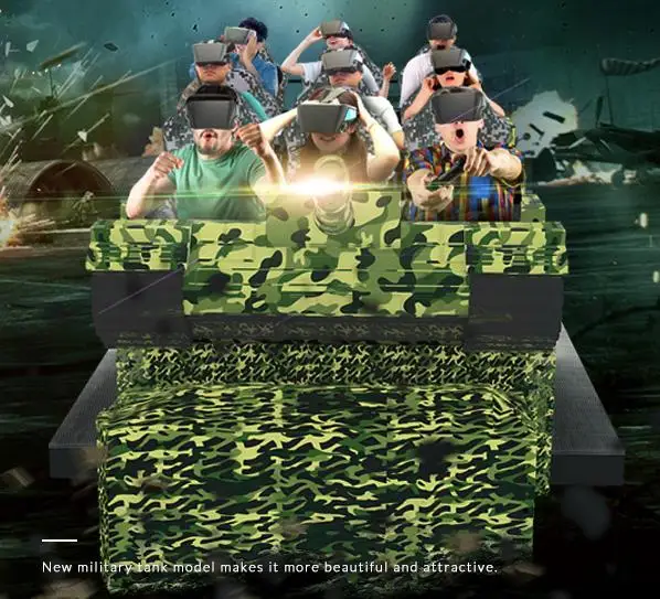 Arcade Virtual Reality Electric Tank 9d Simulator 9d VR Motion Chairs Roller Coaster Manufacturer Exporters